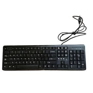 Genuine HP USB Wired PC Computer Keyboard Model SK-2085 Slim Black
